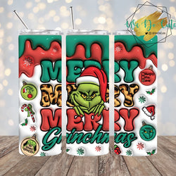 Cheetah Grinchmas 3D tumbler