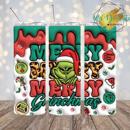 Cheetah Grinchmas 3D tumbler