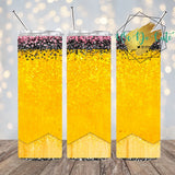 Glitter Pencil Sublimation Tumbler