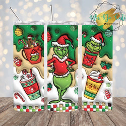 Grinch Mugs Inflated Tumbler