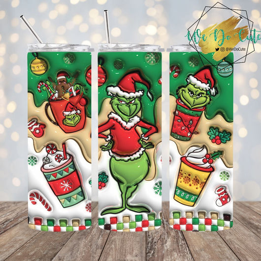 Grinch Mugs Inflated Tumbler