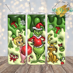 Grinch Trio 3D tumbler