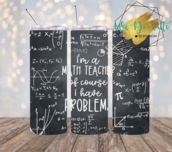 Math Teacher Sublimation Tumbler