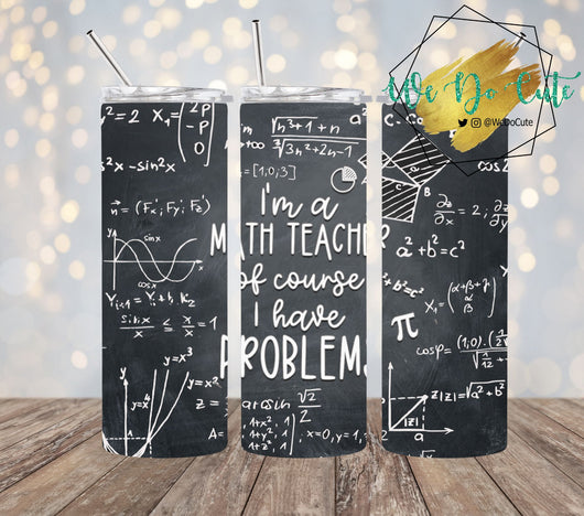 Math Teacher Sublimation Tumbler