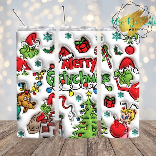 Merry Grinchmas 3D tumbler