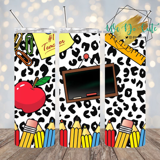 No. 1 Teacher Chalkboard Tumbler