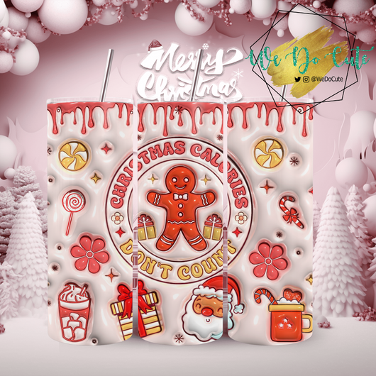 Gingerbread Calories Don't Count 3D Tumbler