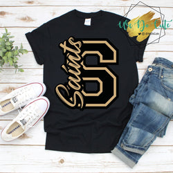 Vertical Varsity Saints Tee