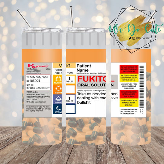 Fukitol Funny Nurse Tumbler