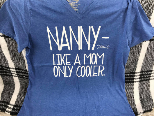 Definition of a Nanny v-neck tee