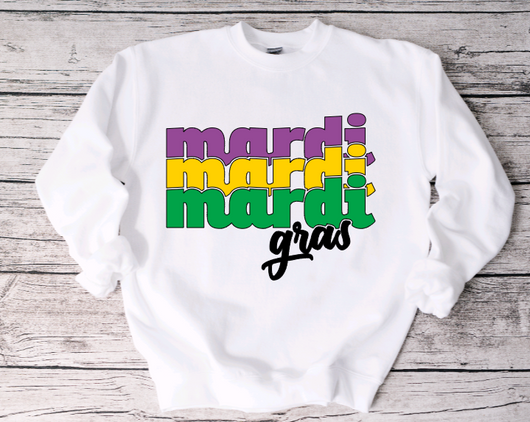 Mardi Times Three Crewneck